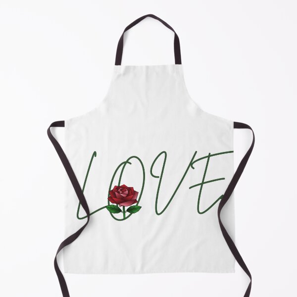 Item preview, Elegant Script LOVE with Red Rose designed and sold by Inka Moon Design.
