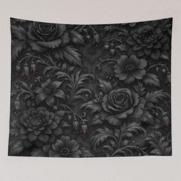 Item preview, Dark Gothic Floral Damask designed and sold by Owcomm.