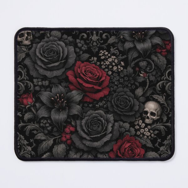 Item preview, Gothic Dark Floral Skull Elegance designed and sold by Owcomm.