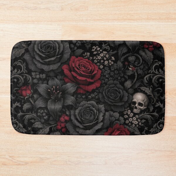 Artikelvorschau, Gothic Dark Floral Skull Elegance entworfen und verkauft von Owcomm.