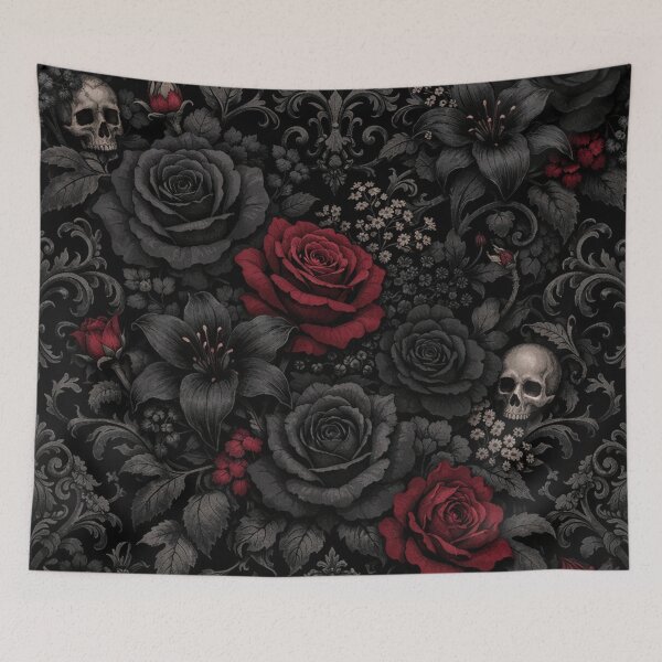 Item preview, Gothic Dark Floral Skull Elegance designed and sold by Owcomm.