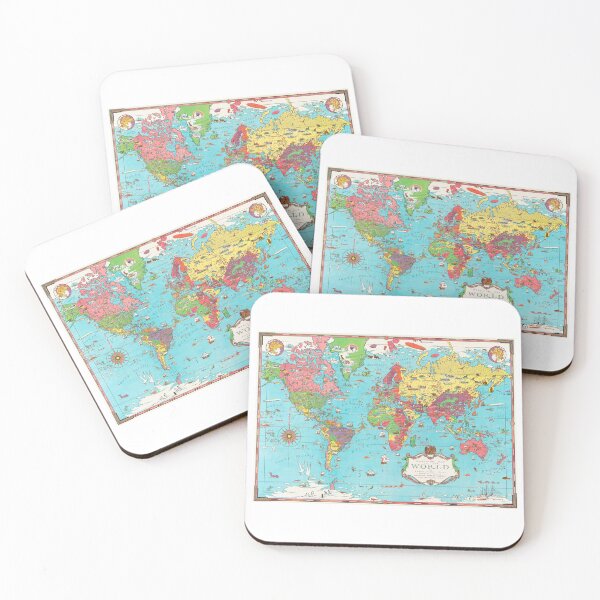 Item preview, Vintage Ernest Dudley Chase Mercator Map designed and sold by Bart4jesus.