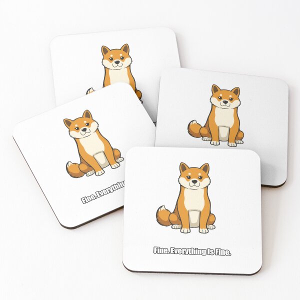 Item preview, Shiba Inu Sticker - Fine Everything Is Fine - Funny Shiba Gift designed and sold by pawdrops.