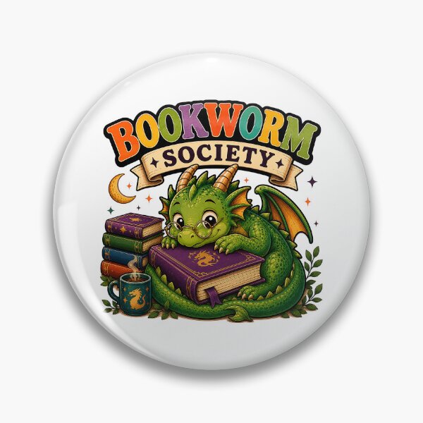 Item preview, Bookworm Society – Cute Reading Dragon Fantasy Book Lover Design designed and sold by Digital Culture Studio.