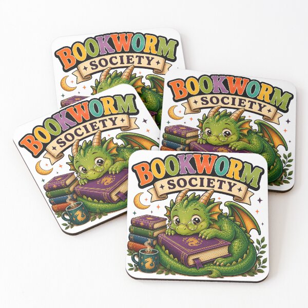 Item preview, Bookworm Society – Cute Reading Dragon Fantasy Book Lover Design designed and sold by Digital Culture Studio.