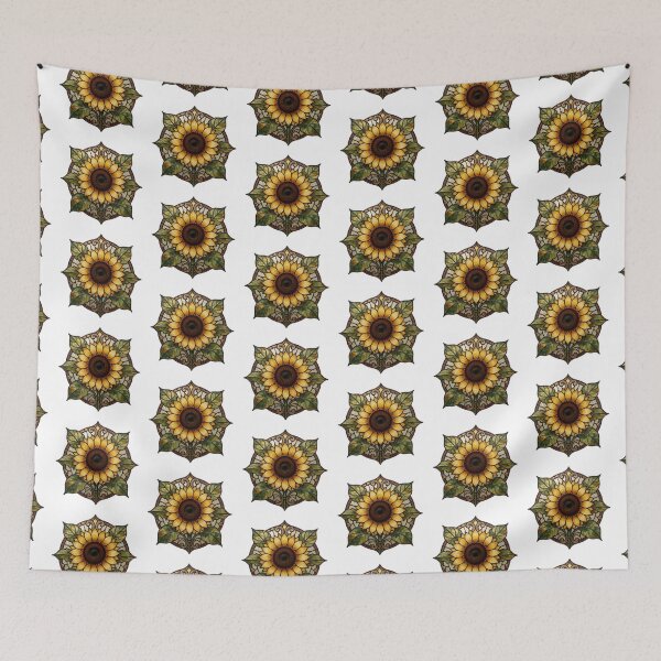 Item preview, Stained Glass Sunflower Sticker | Botanical Floral Art designed and sold by AillustriaAK.