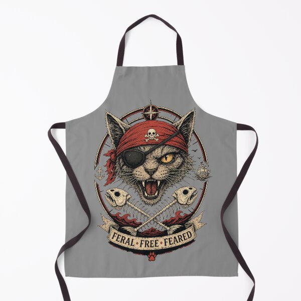 Item preview, Pirate Cat - Feral Free Feared designed and sold by RustyGhostWear.