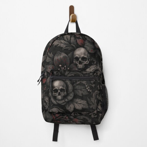 Item preview, Gothic Victorian Floral Skull Damask designed and sold by Owcomm.