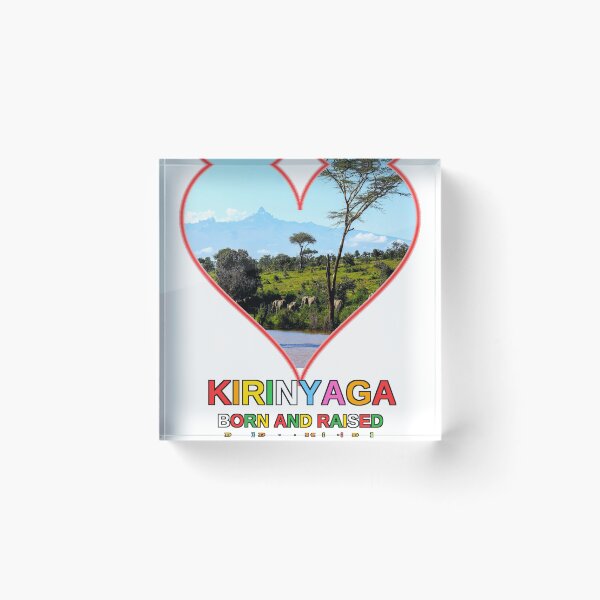 Item preview, Kirinyaga Born and Raised Kenya Pride Heart Design Mount Kenya Elephant African Wildlife Gif designed and sold by Igrowlab254.