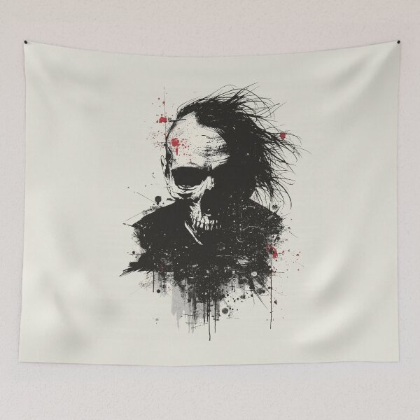 Item preview,  Heavy Metal Half Skull Long Hair Grunge Graphic designed and sold by ERODED SELF.