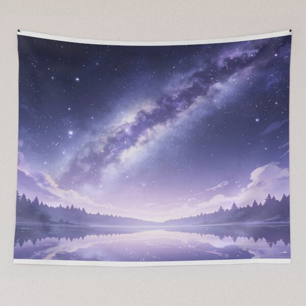 Item preview, Milky way and lake ethereal landscape designed and sold by deelitt.