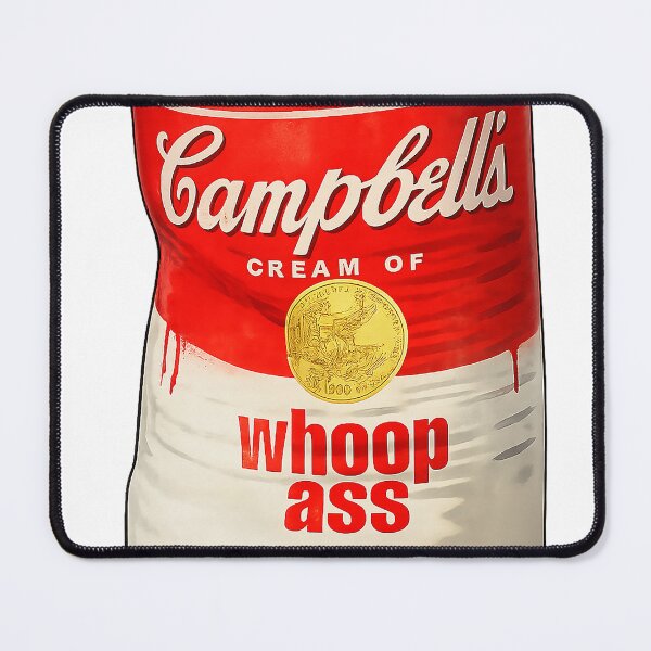 Item preview, Can of Whoop Ass Soup – Funny Pop Art Parody Poster designed and sold by PIXEL POP DESIGNS - Beyond the Norm!.