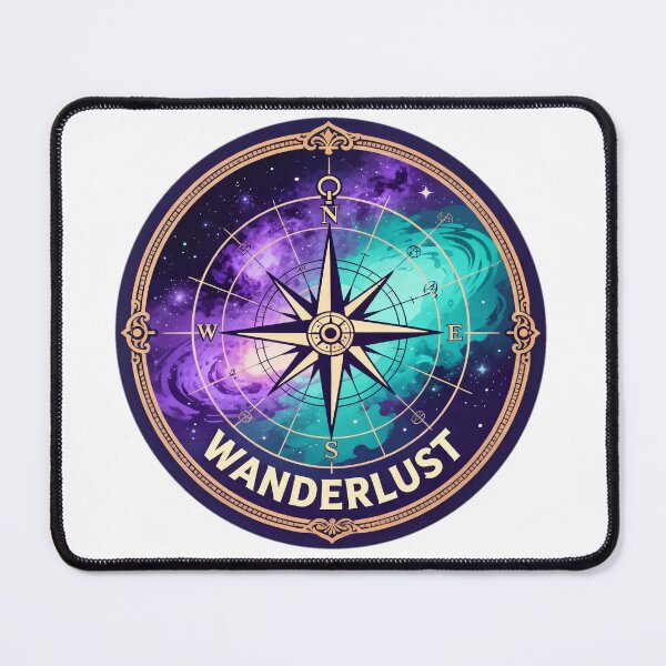 Item preview, Wanderlust Compass Galaxy Night Sky designed and sold by Modefissi.