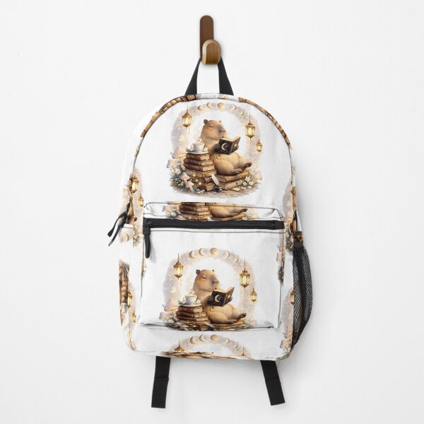 Item preview, Moonlit Tea Time Capybara | Cozy Fantasy Book Lover Art designed and sold by Clothes With Smiling Animals Walt Gral.