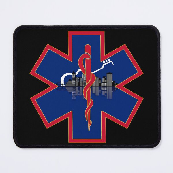 Item preview, City of Memphis Skyline EMS Star of Life designed and sold by BerlinerKatzen.