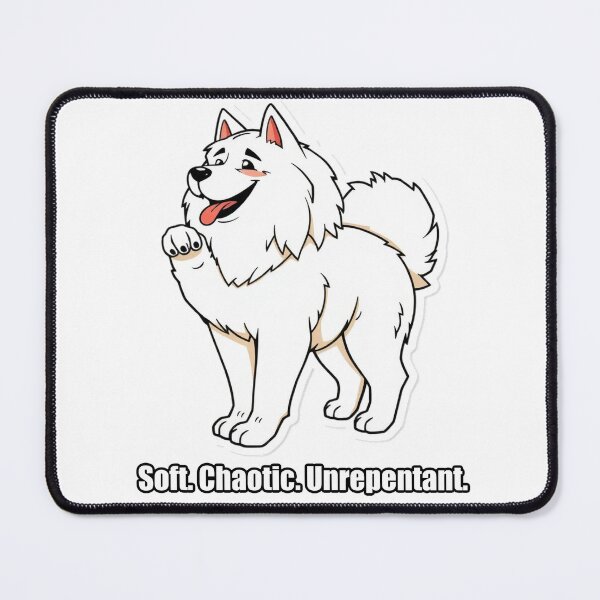 Item preview, Samoyed Sticker - Soft Chaotic Unrepentant - Funny Samoyed Gift designed and sold by pawdrops.
