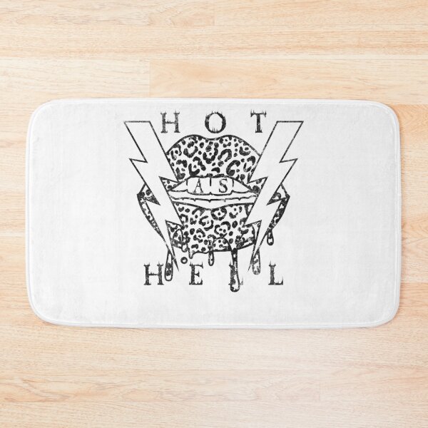 Item preview, Hot As Hell Vintage Rock Leopard Lips Lightning Bolt Graphic designed and sold by The secret storage room.