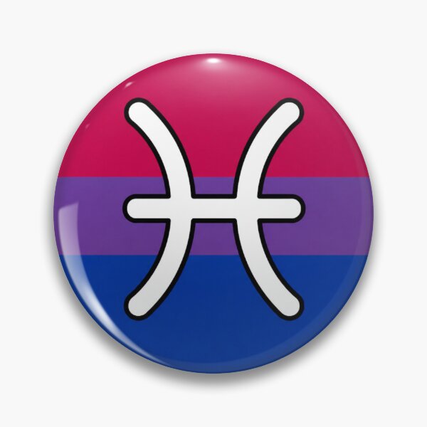 Item preview, Pisces Bi Pride Zodiac Symbol designed and sold by MandiDaniDesign.