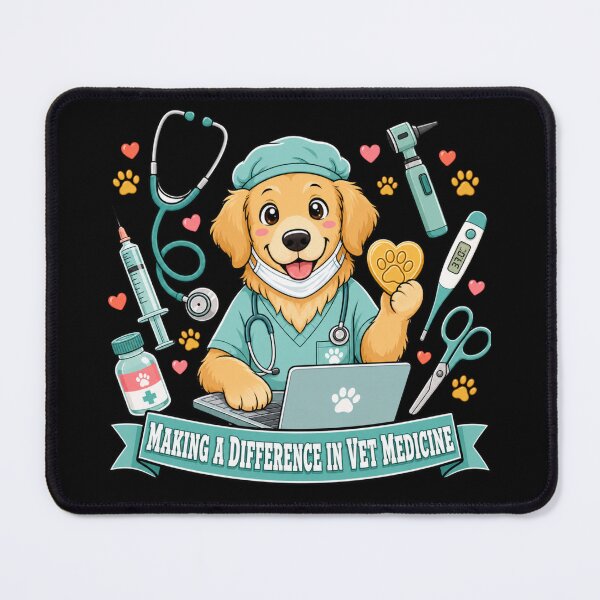 Item preview, Making a Difference in Vet Medicine – Cute Veterinary Dog Nurse  designed and sold by freshwear design.