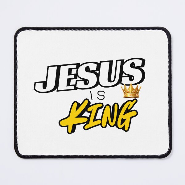 Item preview, Jesus Is King Crown Christian Typography designed and sold by LensDyn™.