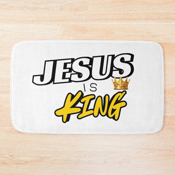 Item preview, Jesus Is King Crown Christian Typography designed and sold by LensDyn™.