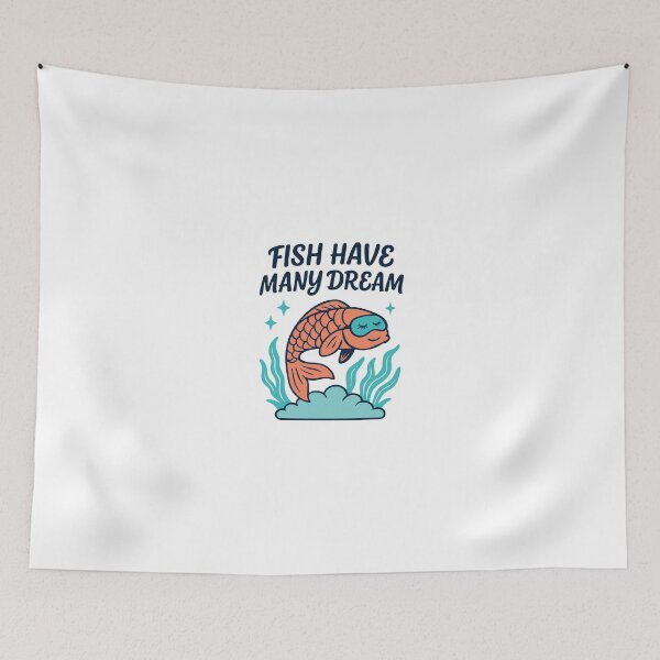 Item preview, Fish Have Many Dream – Whimsical Engrish Kawaii Design designed and sold by Apotheosis by Irie Meraki.