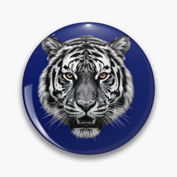Item preview, Modern Monochromatic Tiger Mask – Minimalist Wild Art designed and sold by digitalbob60.