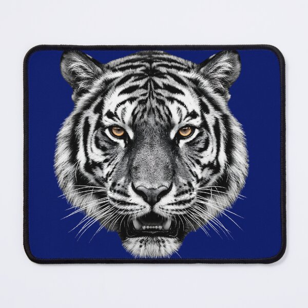 Item preview, Modern Monochromatic Tiger Mask – Minimalist Wild Art designed and sold by digitalbob60.