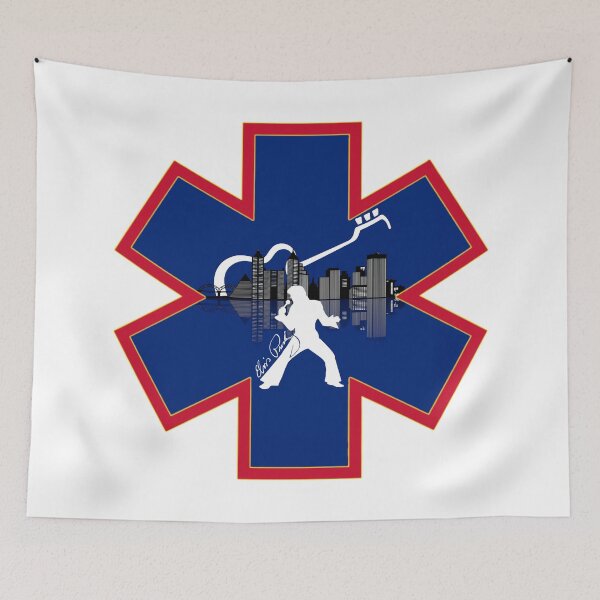 Item preview, City of Memphis Skyline with Elvis EMS Star of Life designed and sold by BerlinerKatzen.