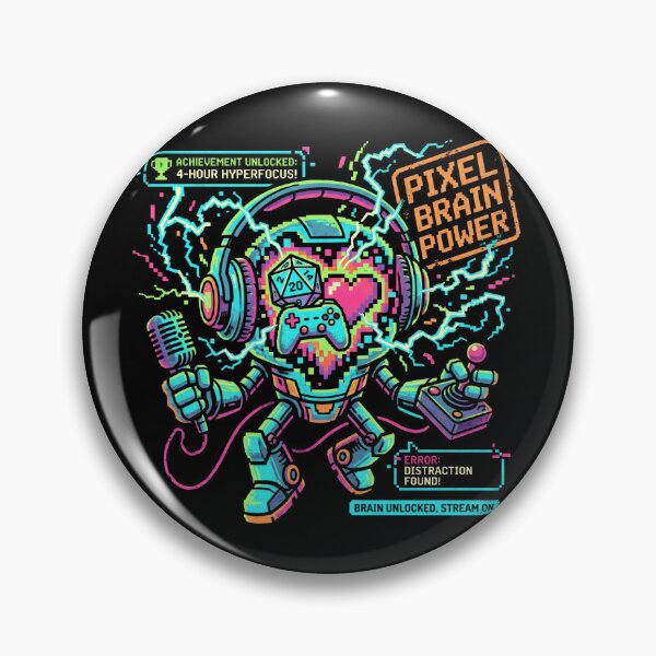 Item preview, Pixel Brain Power Graphic Tee designed and sold by Hanno0.