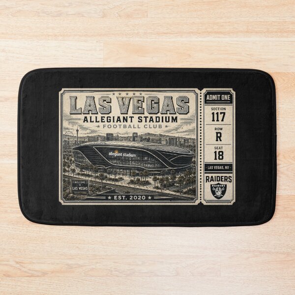 Item preview, Las Vegas Raiders Allegiant Stadium Vintage Ticket, Retro Stadium Art Print designed and sold by GhostDawgs.