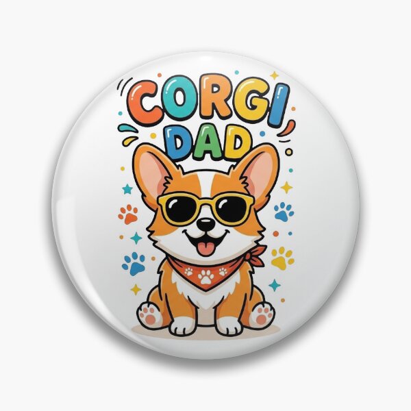 Item preview, Cute Corgi Dad Sunglasses Shirt, Funny Corgi Dad Bandana Tee, Corgi Gift for Dog Dads and Corgi Lovers designed and sold by Wearable Canvas...