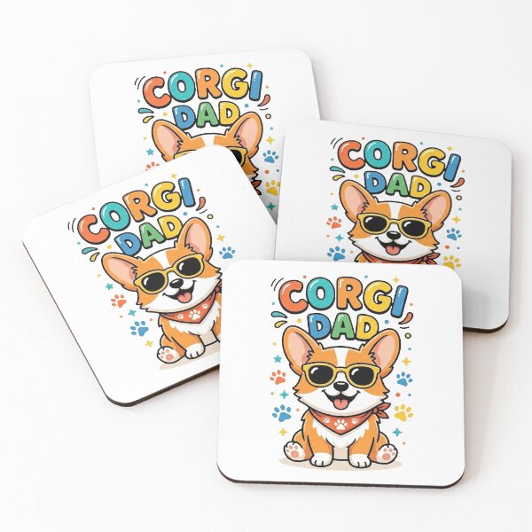 Item preview, Cute Corgi Dad Sunglasses Shirt, Funny Corgi Dad Bandana Tee, Corgi Gift for Dog Dads and Corgi Lovers designed and sold by Wearable Canvas...