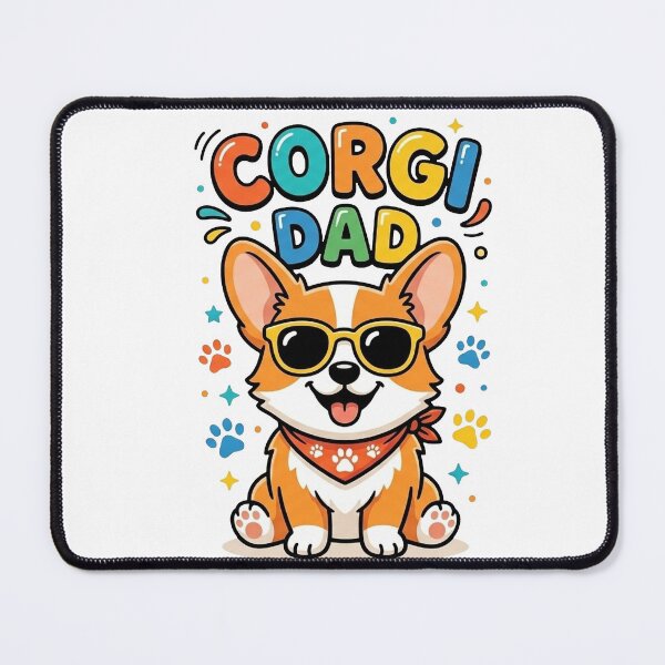 Item preview, Cute Corgi Dad Sunglasses Shirt, Funny Corgi Dad Bandana Tee, Corgi Gift for Dog Dads and Corgi Lovers designed and sold by Wearable Canvas...