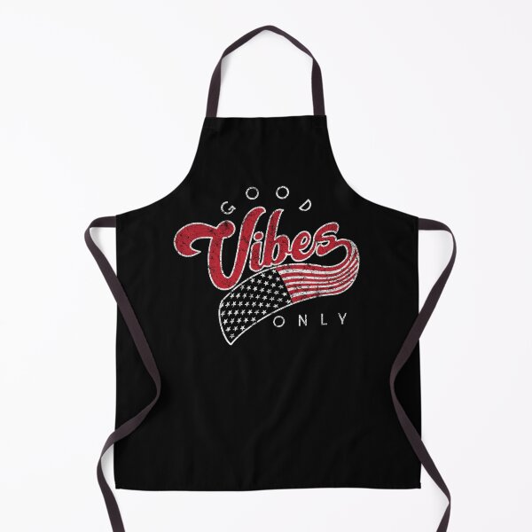 Item preview, Good Vibes Only Retro Red Patriotic Script designed and sold by The secret storage room.