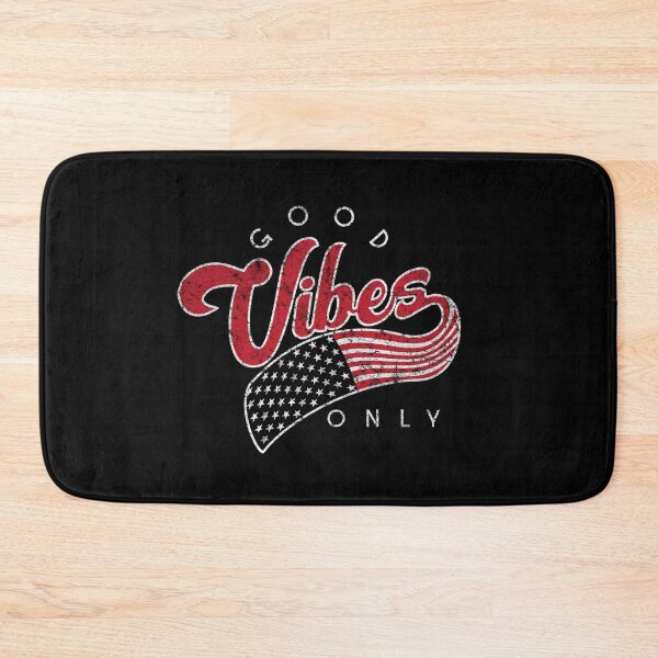 Item preview, Good Vibes Only Retro Red Patriotic Script designed and sold by The secret storage room.