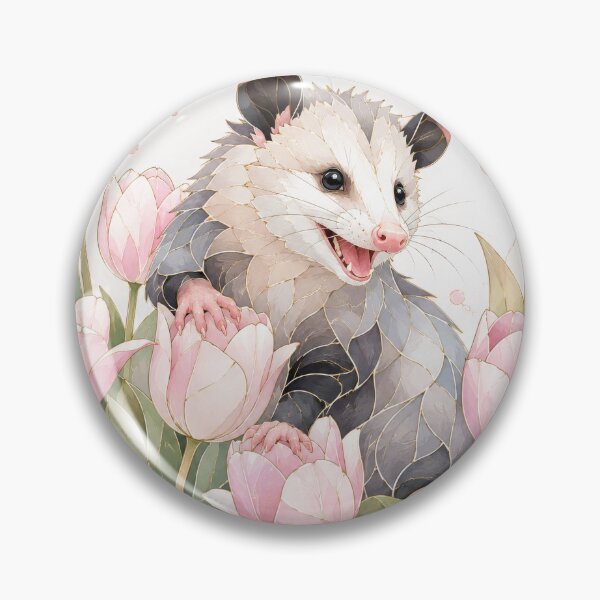 Item preview, 0possum pink tulips flowers designed and sold by scicilysimonee.