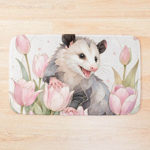 Item preview, 0possum pink tulips flowers designed and sold by scicilysimonee.