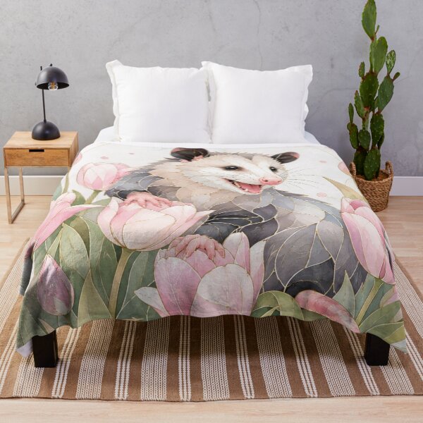 Item preview, 0possum pink tulips flowers designed and sold by scicilysimonee.