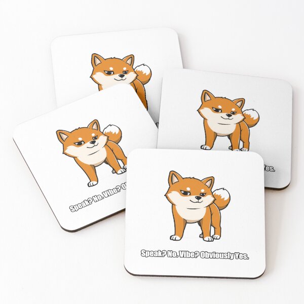 Item preview, Shiba Inu Sticker - Speak No Vibe Obviously Yes - Funny Shiba Gift designed and sold by pawdrops.
