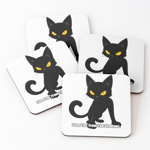 Item preview, Black Cat Sticker - I See You From The Shadows - Funny Black Cat Gift designed and sold by pawdrops.