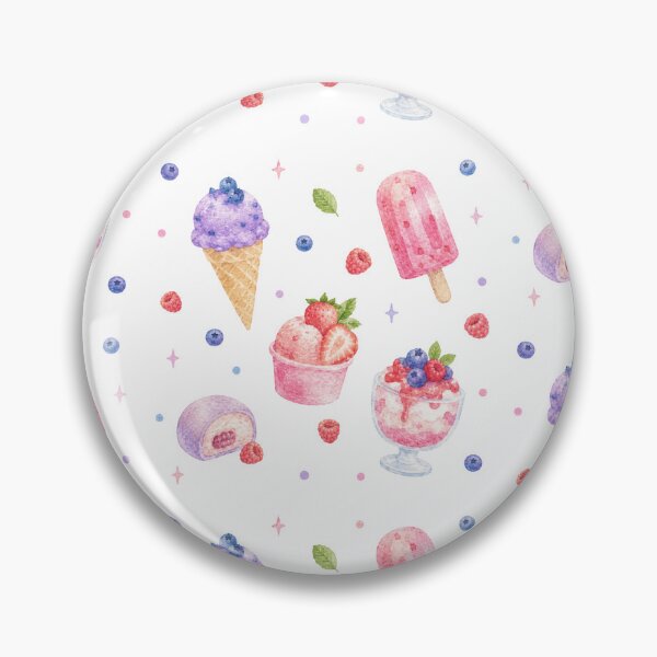 Item preview, Watercolor Berry Ice Cream Dessert designed and sold by Ora-kuro.