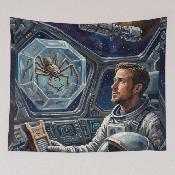 Item preview, A Friendship Across the Stars. – Project Hail Mary Fine Art Print designed and sold by Art's Diner.