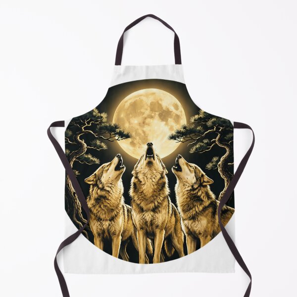 Item preview, Golden Wolves Moon Howl - Wild Forest Wolf Art designed and sold by SupernovaNote.