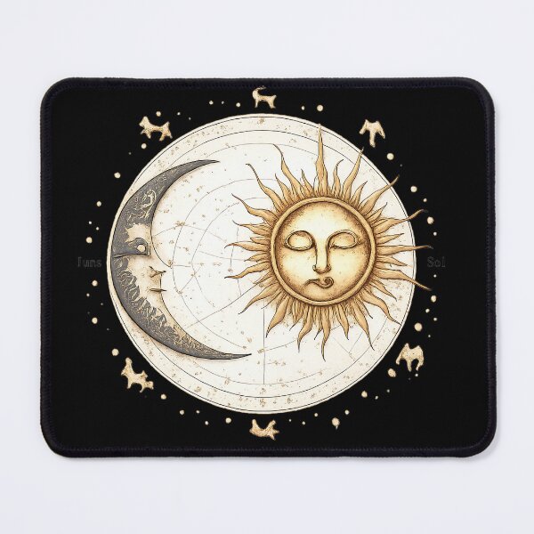 Item preview, Sun and Moon Vintage Celestial Star Map Astronomy Art designed and sold by BumbleBloom7.
