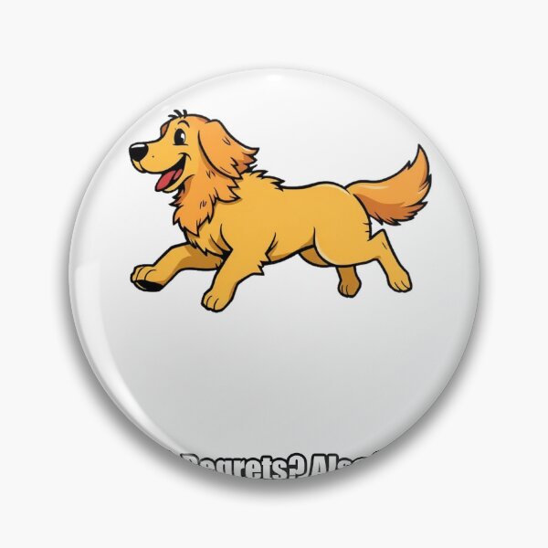 Item preview, Golden Retriever Sticker - Zoomed Regrets Also Zooming - Funny Golden Gift designed and sold by pawdrops.