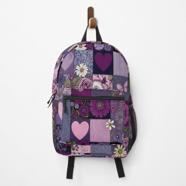 Item preview, Purple Butterfly & Floral Patchwork designed and sold by INKRebelGraphic.
