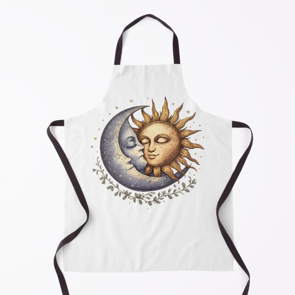 Item preview, Sun and Moon Kiss Celestial Lovers Art designed and sold by BumbleBloom7.