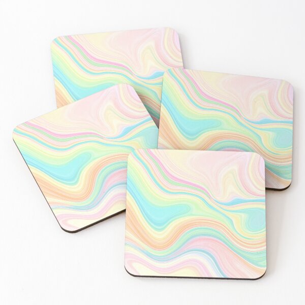 Item preview, Abstract Colorful Flowing Waves Marble Print designed and sold by BetweenForms.