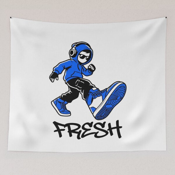Item preview, Minimalist Oversized Sneakers Boy Blue Hoodie designed and sold by Mr-wow.